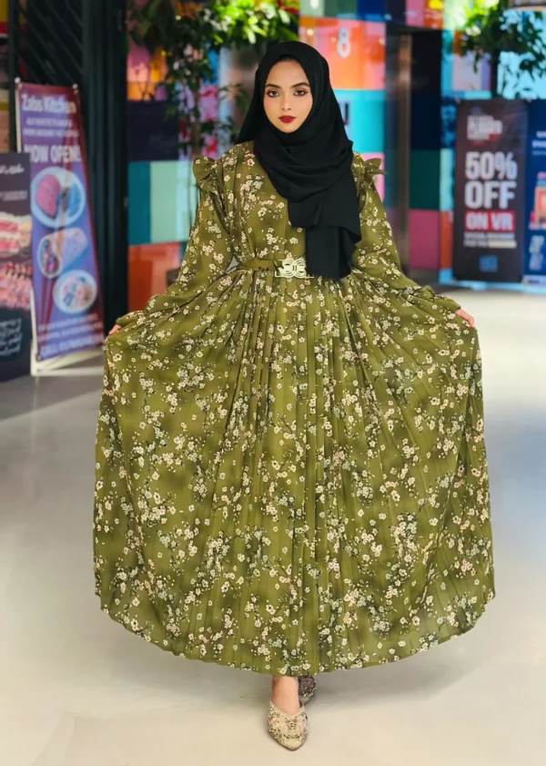 Borka with Hijab Set for Women | মায়াবী গাউন বোরকা ফুল সেট | Stylish Burka - Image 5
