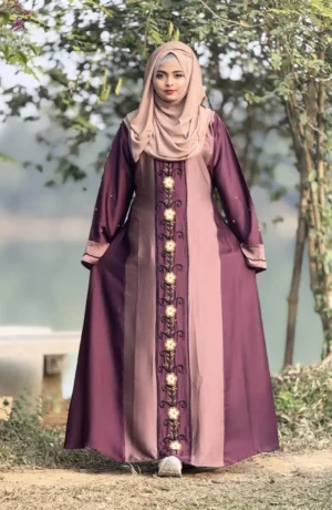 Flower Embroidery Burka